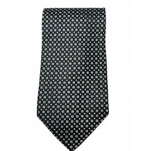 Vintage Retro Chas Reed & Co. Black and White Patterned Men's Neck Tie